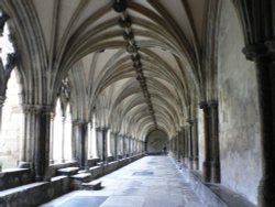 Cloisters of Norwich Cathedral. Wallpaper