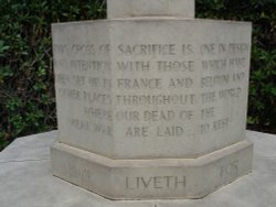 The inscription on the War Memorial at Whithall Cemetry, Darwen, Lancashire. Wallpaper