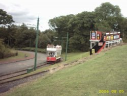 Bus and Tram at Beamish Museum, Co Durham Wallpaper