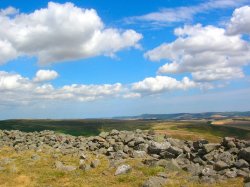 Brough Law iron age hillfort, Breamish Valley, Cheviot Hills, Northumberland.