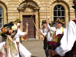 Morris men in Woodstock, Oxfordshire. June 2006. Wallpaper