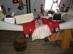 A marines living quarters on the gun deck of HMS Victory, Portsmouth Wallpaper