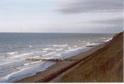 Mundersley Beach, Norfolk, taken from the clifftop Wallpaper