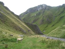 Winnats Pass near Castleton, Derbyshire. August 2006