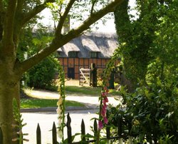 A thatched house in Steeple Claydon, Bucks. Picture taken from my garden! Wallpaper