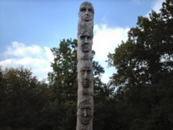 a toteum pole in Buchan park , Crawley, West Sussex.