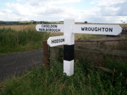 Swindon Borough Council direction sign near Hodson, Wiltshire Wallpaper