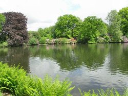 Lake at Dunham Massey, Altrincham, Cheshire. Wallpaper