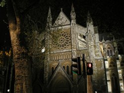 Westminster Abbey at night Wallpaper