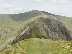 Carnedd Llywelyn, from the summit of Pen yr Helgi Du, Snowdonia. Wallpaper