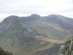 The Nantlle Ridge, seen from high on Mynydd Mawr, Snowdonia. Wallpaper