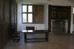 Interior of living qaurters  Helmsley Castle North Yorkshire . Wallpaper