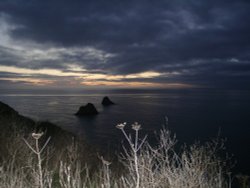 Sunrise near Berry Head, Brixham. Devon on 9th September 2006 Wallpaper