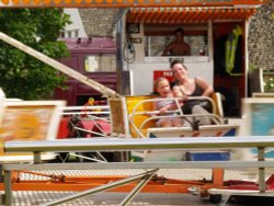 Funfair on the village green, Kirtlington, Oxon. Wallpaper