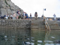 Hard Hat Diving in Mevagissey in Cornwall Wallpaper