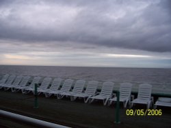 Evening view from North Pier at Blackpool, in September. Wallpaper