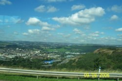 Blackpool to Leeds on motorway, something to see for a long way.