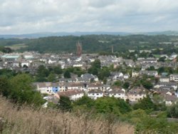 Totnes wither Haytor in the distance Wallpaper