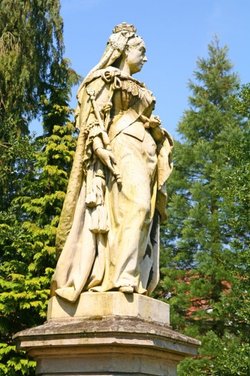 The Statue of Queen Victoria in the Abbey Grounds, Abingdon, Oxfordshire.