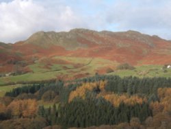Looking across the Lickle Valley near Broughton Mills, Cumbria, in autumn.