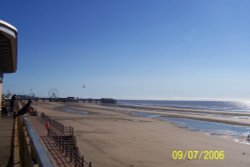 The tide going out at Blackpool, Lancashire Wallpaper