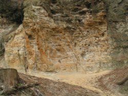 The graffiti cliff at the Blue Pool, Isle of Purbeck, Dorset Wallpaper