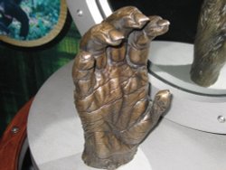 Model of a gorilla's hand at iExplore, Bristol Wallpaper