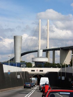 The Dartford Crossing on the Thames in Kent