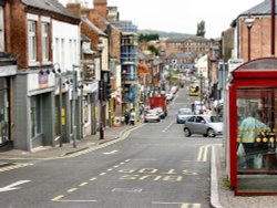 Looking down bath street,  Ilkeston, Derbyshire Wallpaper