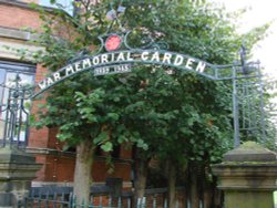 Entrance to the War Memorial Gardens at Belper, Derbyshire. Wallpaper