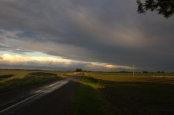 As a storm moves in over Sibsey nr Boston, Lincolnshire Wallpaper