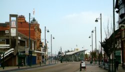 The Church Street and the new bus station in the centre of Eccles. Wallpaper