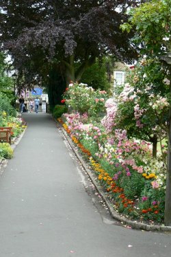 Walk through the park in Bakewell, Derbyshire, July 9, 2006