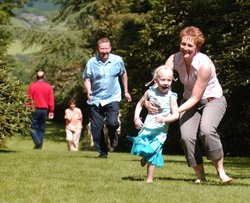 Family fun at Wentworth Castle Gardens in Barnsley, South Yorkshire.