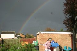 Rainbow over Barwell Wallpaper