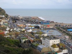 View of Hasting's, East Sussex Wallpaper