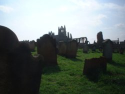 Whitby graveyard & abbey Wallpaper