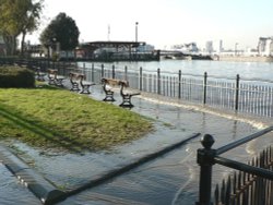 Very High Tide at Greenwich Wallpaper