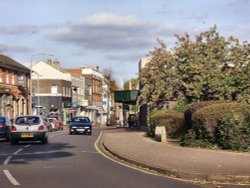 Chilwell high road, Beeston, Nottinghamshire, looking towards Beeston square. Wallpaper