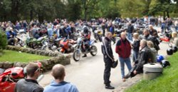 Sunday bikers at Rivington Barn Wallpaper