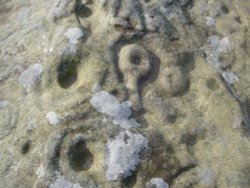 Ancient drawings at Lordenshaw, Northumberland, England Wallpaper