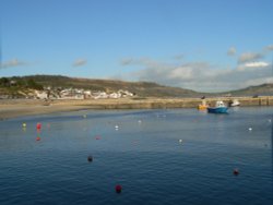 A view of Lyme Regis, Dorset. Wallpaper