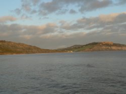 Looking across to Charmouth from Lyme Regis, Dorset. Wallpaper