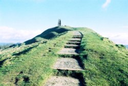 Steps To The Glastonbury Tor, Glastonbury, Somerset. Wallpaper