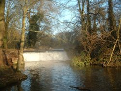 Cassiobury Park, Watford. Sun and Waterfall Wallpaper