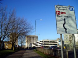 Harlow town centre, Harlow, Essex. Wallpaper