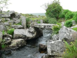 Another pic of the ancient clapper, over the river teign on Dartmoor Wallpaper