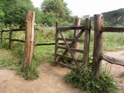 Fence/gate near the River Mole, Dorking, Surrey