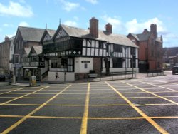 Crosswalk in Chester, Cheshire Wallpaper