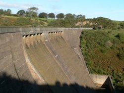 Meldon Reservior Dam, Dartmoor, Devon. Wallpaper